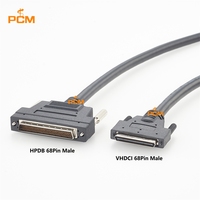 Kabel SCSI HPDB68 Male ke VHDCI68 Male 68 Pin MDR ke SDR untuk Kartu Akuisisi Camera Link Frame Grabber, VHDCI68 ke HPDB68