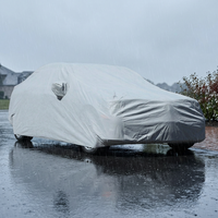Housse de voiture sur mesure en polyester 190T imperméable, résistante aux UV, anti-poussière, avec double couture