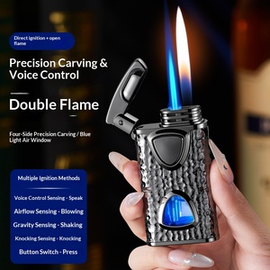 Nouveau modèle de démarreur de feu en métal à allumage par capteur à commande vocale, technologie intelligente haut de gamme, portable pour l'extérieur, conversion à double feu - Product Image 3