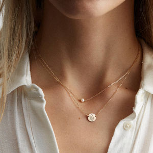 Minimalista in acciaio inox madre bambino amore famiglia memoria personalizzata accessori ciondolo personalizzato gioielli regalo per la madre - Product Image 1