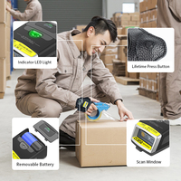 Guantes inteligentes portátiles manos libres de alta calidad con escáner de código de barras inalámbrico Bluetooth para logística de almacén, venta al por mayor de fábrica