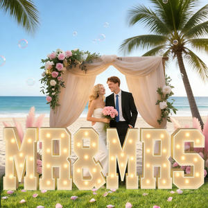 Lettere Luminose per Decorazioni Matrimoniali, Luci Mr & Mrs, Lettere Luminose da 3ft 4ft, Grandi Numeri LED, Lettere Giganti Illuminate - Product Image 4