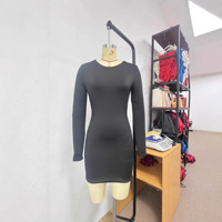 Robe moulante à jupe enveloppante, style européen et américain, sexy, dos nu, pour soirée en boîte de nuit, robe une pièce.