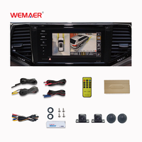 Kamera mobil sistem tampilan burung panorama 360 derajat 3D Universal perekam DVR 4 arah sistem tampilan sekitar
