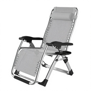Luxury Modern Portable Adjustable Outdoor Full Body <b>Zero</b> <b>Gravity</b> Recliner Folding Beach <b>Chair</b> Sun Lounger- Cup Holder Metal Hote - Product Image 4