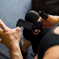 Cinta Deportiva EAB de 3.8cm, Ligera y Elástica, con Gancho para Pulgar, para Entrenamiento Físico, Levantamiento de Pesas, Protección de Dedos y Muñeca