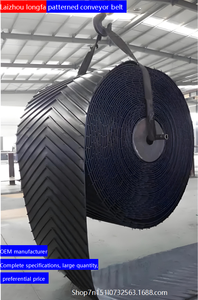 Içbükey balıksırtı desen v-şekli ile kauçuk konveyör bant nokta tipi çapraz ark çeşitli kesme - Product Image 6