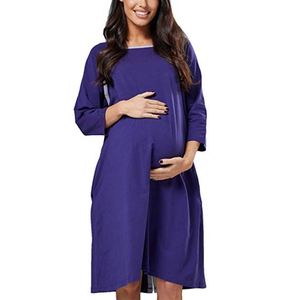Vente en gros Vêtements de maternité et d'allaitement Robes décontractées pour femmes enceintes Robe de maternité à col en V de haute qualité - Product Image 1
