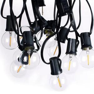 HIGH HOME Outdoor Christmas G40 7.5M IP65 Solar Powered Warm CRI80 Rechargeable LED <b>String</b> Light for <b>Garden</b> Wedding - Product Image 2