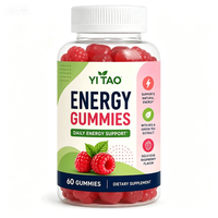 Gomitas Energéticas con Complejo de Vitamina B de Marca Privada/OEM ODM, Extracto Natural de Plantas, Suplemento Deportivo, Vegano, Sin Gluten