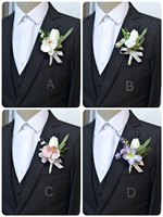 Mori Corsage Wrist Tulip Bunga Buatan Plastik Dapat Dilepas Gaya Eropa Profesional untuk Upacara Pernikahan Pengantin Pria