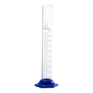 Lab Use Graduated <b>Glass</b> <b>Cylinder</b> 100ml With Plastic Base For Chemical Measurement - Product Image 6