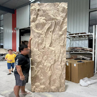 Panneau mural en pierre PU creuse 1200x600mm, texture 3D, revêtement en pierre artificielle pour la décoration murale extérieure et intérieure