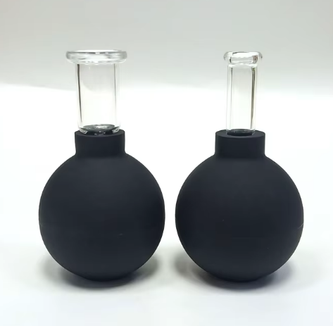 Ensemble de ventouses en verre transparent