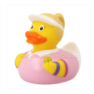 Pato de goma de PVC personalizado para deportes, juguetes de agua para niños, bañera impresa a granel, juguetes de baño adecuados para niños pequeños - Product Image 5