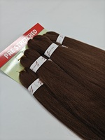 Extensions de cheveux synthétiques pré-étirées professionnelles de 52 pouces, texture Yaki, pour tresses, résistantes à l'eau chaude