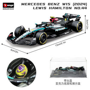 1:43 scala Deluxe Edition <span class=keywords><strong>Mercedes</strong></span>-<span class=keywords><strong>AMG</strong></span> 2024 W15-44 Formula Racing in metallo pressofuso modello di auto <span class=keywords><strong>giocattolo</strong></span> - Product Image 2