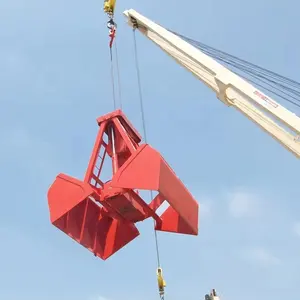 Çin fabrika sıcak satış profesyonel kablosuz uzaktan kumanda elektrikli hidrolik kepçe kova ile gezer vinç