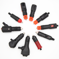 12V/24V voiture allume-cigare haute puissance prise mâle prise voiture allume-cigare chargeur adaptateur prise avec 5-8A fusible lumière LED