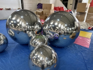 Silver PVC Inflatable <strong>Mirror</strong> <strong>Ball</strong> Sphere Airtight Inflatable Reflective <strong>Balls</strong> for Wedding Party Events - Product Image 2