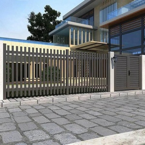 Panel de aluminio residencial personalizado para exteriores, valla impermeable para puerta de patio, revestimiento de polvo para pared, piquete de privacidad artesanal - Product Image 3