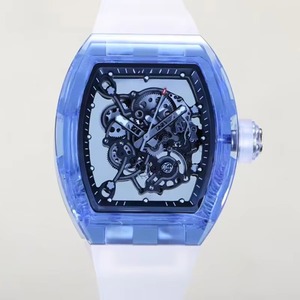 Reloj de Pulsera Mecánico Automático Esqueletizado con Caja Azul Cristal, Edición Limitada Personalizada, Luminoso, Resistente al Agua, para Hombre, Nuevo - Product Image 1
