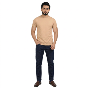 Camisetas de Algodón para Hombre, Verano 2026, Transpirables, con Logotipo Personalizable, Diseño Ringer, Tejido de Punto, 100% Algodón - Product Image 1