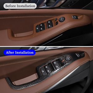 <strong>Car</strong> Interior Accessories Carbon Fiber Window Glass <strong>Switch</strong> <strong>Button</strong> Panel Decorative Frame <strong>Cover</strong> for BMW X5/X7 G05 G07 2019-2021