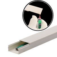 Goulotte blanche de toutes les tailles Goulotte de câbles en PVC ignifuge 60x40 40x25 39x19 Conduit de câblage en plastique carré solide