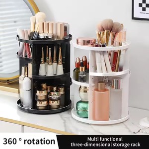 360 Độ Xoay Trang Điểm Lưu Trữ Hộp Xoay Hai Lớp Trong Suốt Máy Tính Để Bàn Tổ Chức Nhà Tủ Quần Áo Nước Hoa Chăm Sóc Da Kệ - Product Image 2