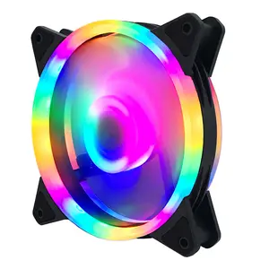 พัดลมระบายความร้อน RGB 4ขา6ขาพัดลมคอมพิวเตอร์พัดลมระบายความร้อน12v RGB 120mm * 12mm * 25mm