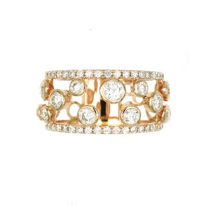 Anillo de Oro Blanco de 18K con Diamantes en Racimo, Joyería de Lujo, Accesorio de Moda para Mujer, Suministro Directo de Fábrica al por Mayor - Product Image 1