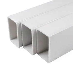 Pvc Pipe Customized PVC Plastic Rectangular And Square Pvc Tube Extruded Profiles And Pipe