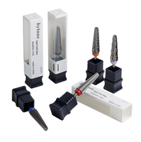 HYTOOS 24mm Super Longues Embouts de Ponceuse à Ongles 5 en 1 Bidirectionnels en Carbure pour Manucure, Accessoires de Polissage Électrique