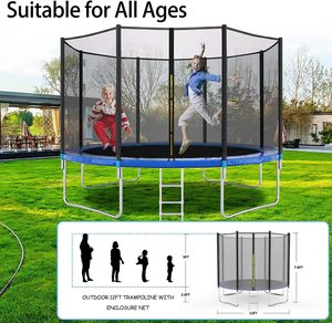 Snbo nhà sản xuất trẻ em <span class=keywords><strong>trampolines</strong></span> cho người lớn với thùng Vòng 10ft Trampoline ngoài trời với mạng lưới an toàn - Product Image 6