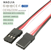 Kabel Ekstensi Perakitan Housing Female 3 Pin 2.54mm Custom, Kabel Harness UL1007 AWG22 untuk Peralatan Elektronik PCB, Pabrik OEM