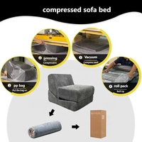Nuevo Sofá Cama Multifuncional Moderno y Cómodo de Tela Comprimida, Sofá Cama Tipo Caja para Oficina, Sofá Económico para Apartamento