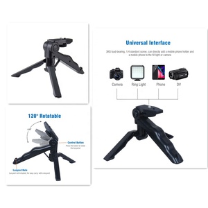 El micrófono de escopeta con trípode de luz LED está en la cámara para <span class=keywords><strong>Vlogging</strong></span> Video streaming podcast equipo teléfono Kit de micrófono - Product Image 5
