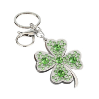 Porte-clés mousqueton 3D en alliage Diamante Clover, populaire, mignon, tendance, léger, cadeau commémoratif