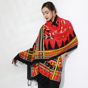 Wholesale Designer Large Size <strong>Wool</strong> Scarves Oversize <strong>Shawls</strong> Soft Dupatta <strong>100</strong>% Pure <strong>Wool</strong> Scarf Wraps for Women - Product Image 3