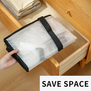 Очень большие прозрачные ПВХ-мешки для хранения одежды и постельного белья, складные, пыленепроницаемые, оптовые поставки, OEM, ODM - Product Image 3