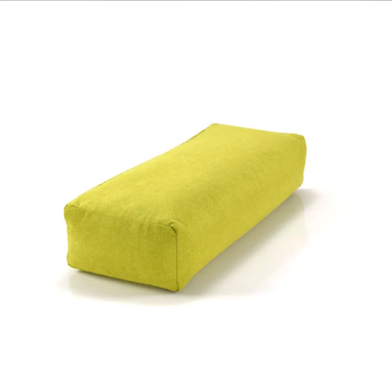 Горячая распродажа, на складе, желтая гречневая подушка для йоги, моющаяся Прямоугольная подушка для йоги