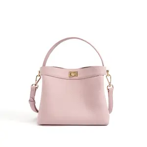 Spring Summer New Lady Fashion Purse Handbags Litchi Pattern Leather Crossbody Bucket Bags Easy Carry