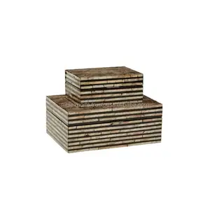 Best Selling Storage Container Bone Inlay Storage Box Available at Wholesale Price from Indian Exporter By M. R. S. EXPORTS