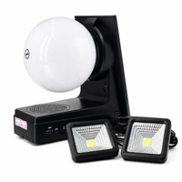 MLK-8785 Nueva Lámpara de Pared Exterior Moderna con Energía Solar, Altavoz de Música con Bombilla LED Doble