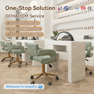 Sillón de Manicura Madamcenter de Tablero de Partículas de Cuero, Asiento Doble para Manicuristas, Ecológico, Duradero, Profesional, Hidráulico, para Salón de Uñas - Product Image 6