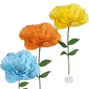 <span class=keywords><strong>Flores</strong></span> de Papel Reutilizables Ecológicas para Arreglos de Boda, Exhibición Comercial, Diseño Personalizado para Boutique, Organizador de Eventos, en Venta - Product Image 4