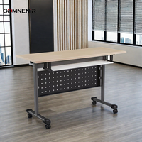 Table pliable mobile de roues de bureau d'ordinateur en bois réglable pour la formation en classe de l'école d'étude de bureau des étudiants