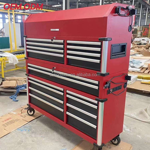 Armoire à outils roulante robuste <span class=keywords><strong>de</strong></span> 56 pouces avec 18 tiroirs et panneau perforé - Product Image 3