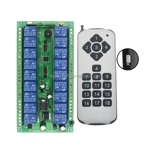 433MHz RF 18CH Channel Wireless Remote Control 18 Buttons Relay Switch 18 Key High Power Wireless Transmitter For Light Lamp
